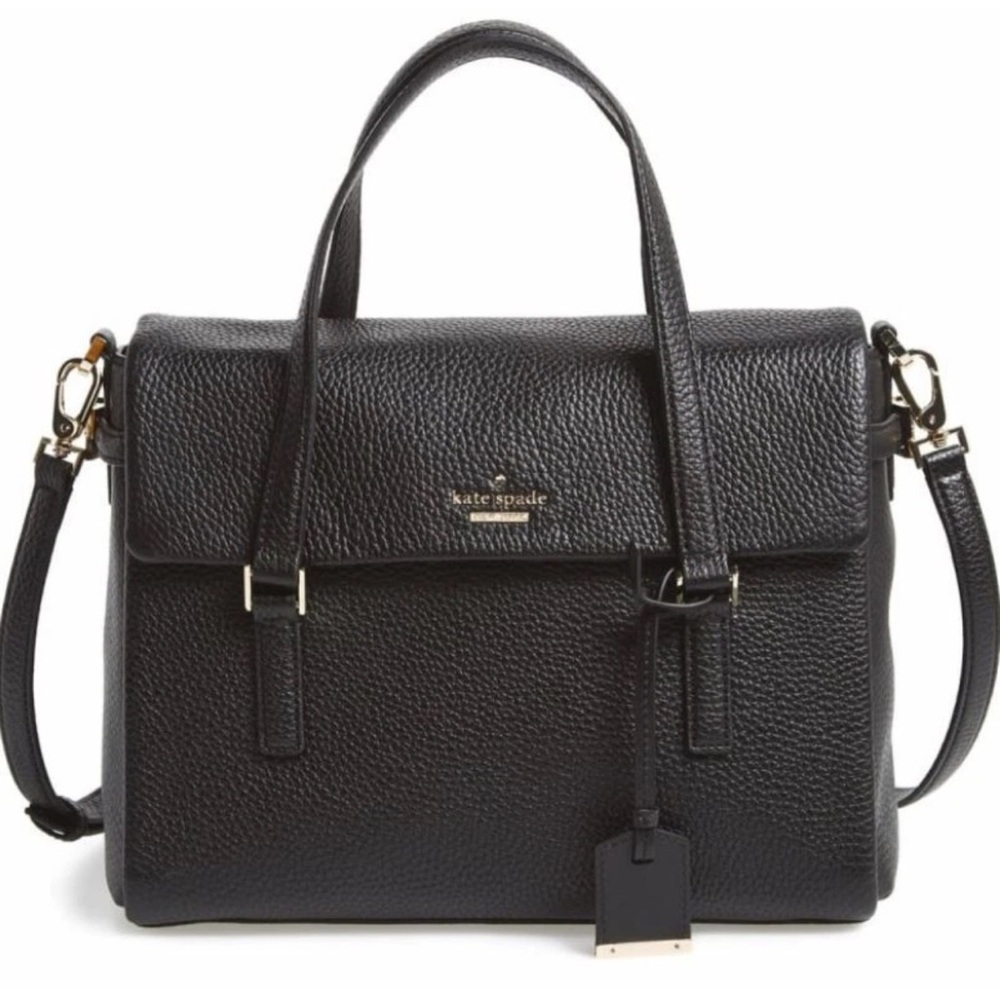 Kate Spade Black Pebbled Leather Satchel